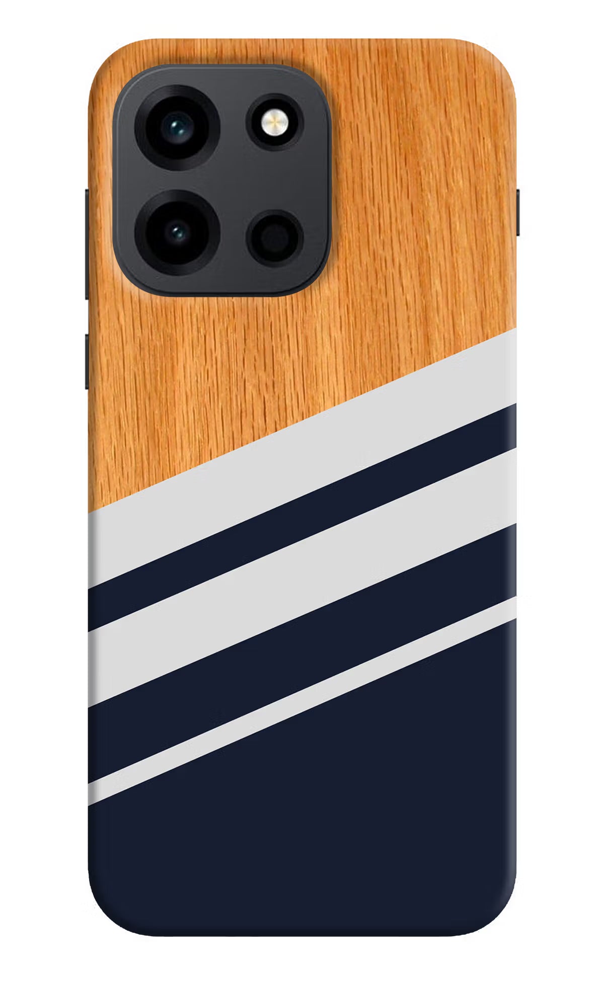 Blue and White Wooden OnePlus Nord 6 Back Cover Hard Case - Hello Swanky