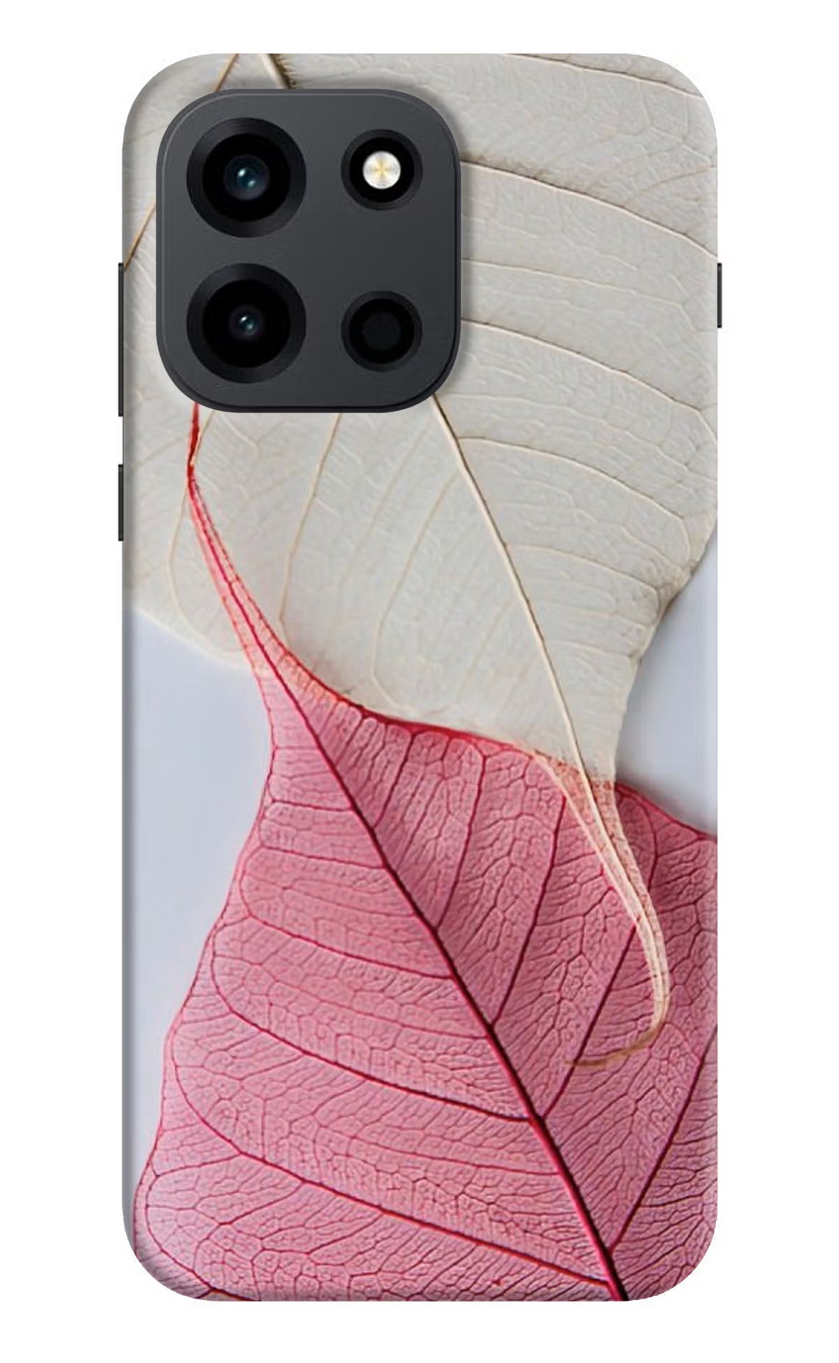White Pink Leaf OnePlus Nord 6 Back Cover Hard Case - Hello Swanky