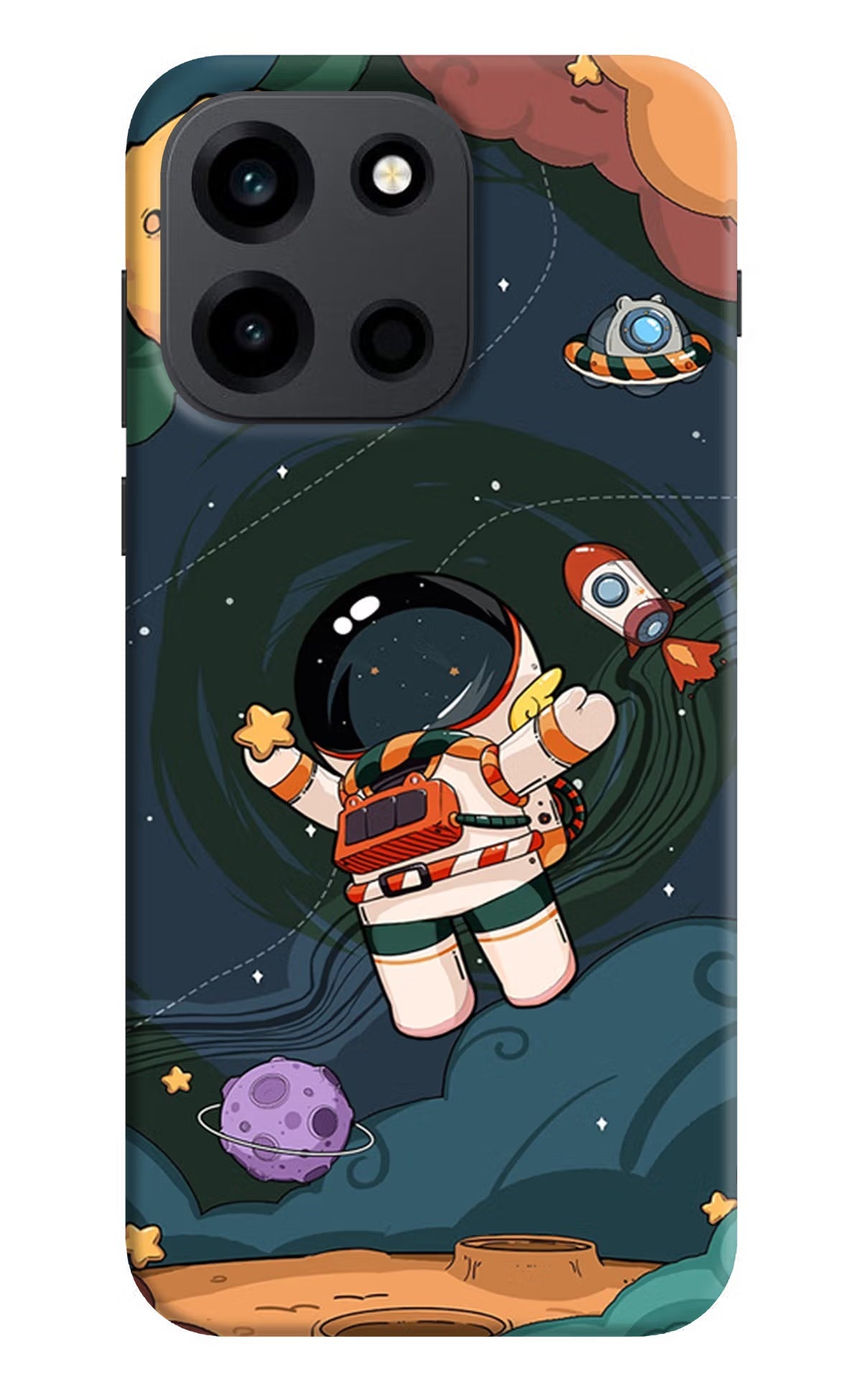 Cartoon Astronaut OnePlus Nord 6 Back Cover Hard Case - Hello Swanky