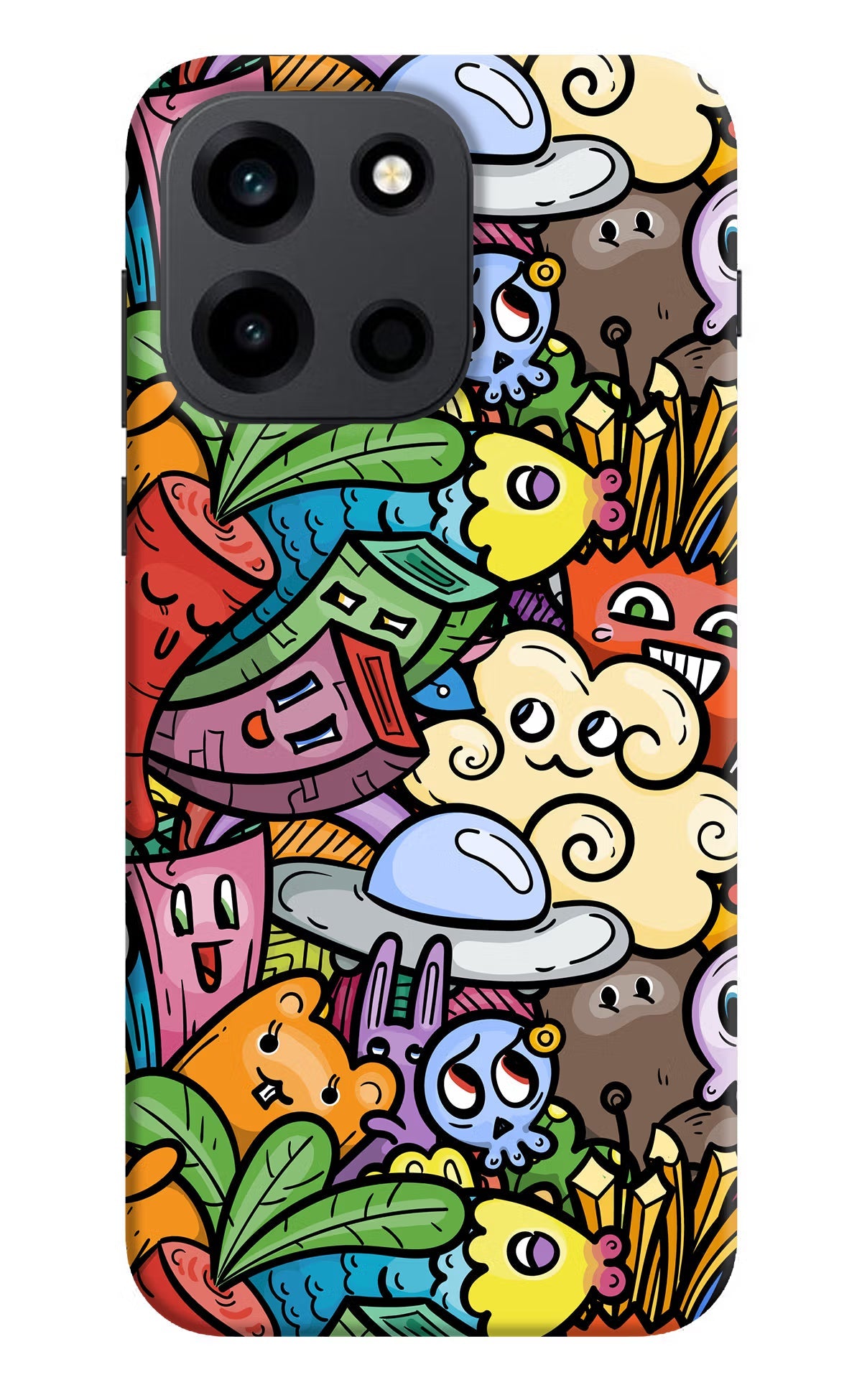 Veggie Doodle OnePlus Nord 6 Back Cover Hard Case - Hello Swanky