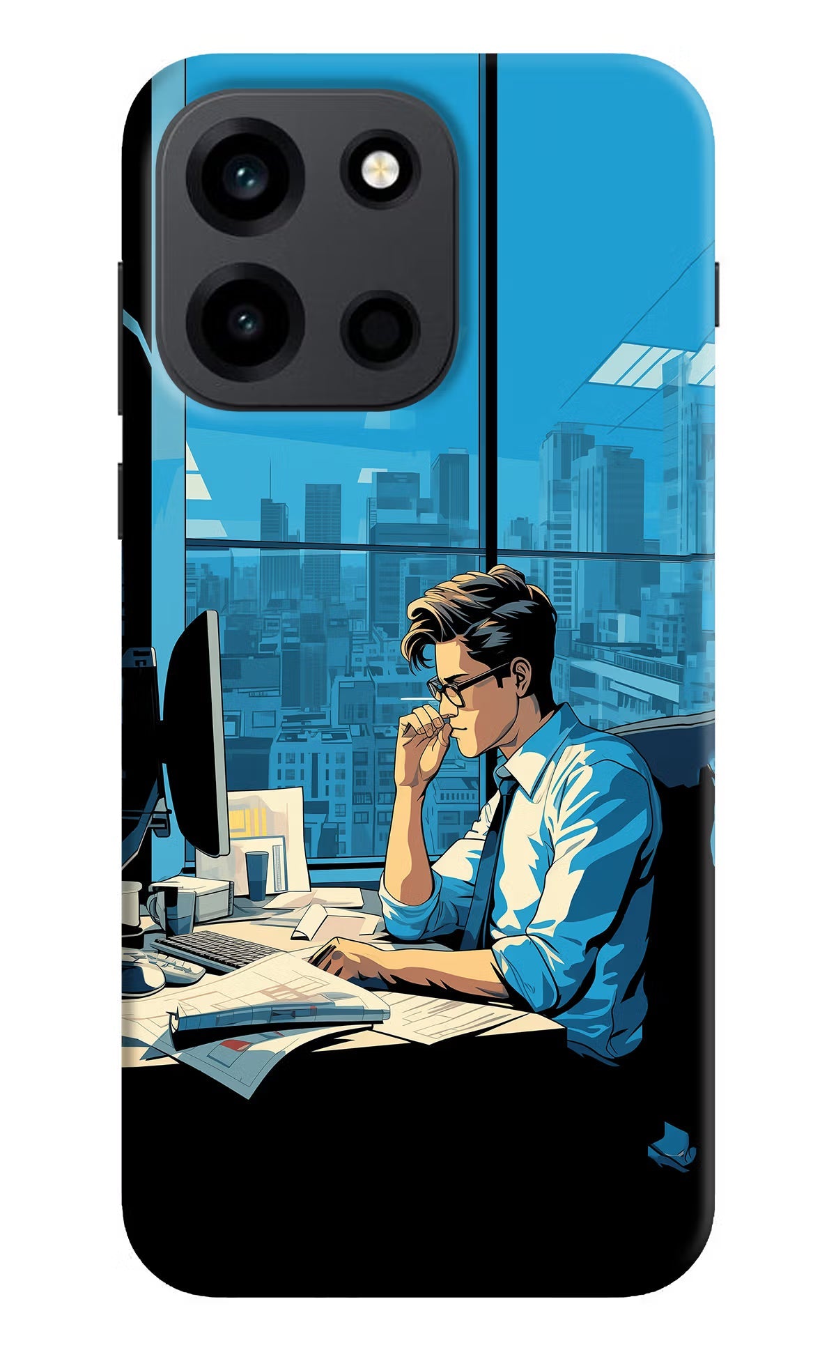 Focused Hustler (AI Generated) OnePlus Nord 6 Back Cover Hard Case - Hello Swanky