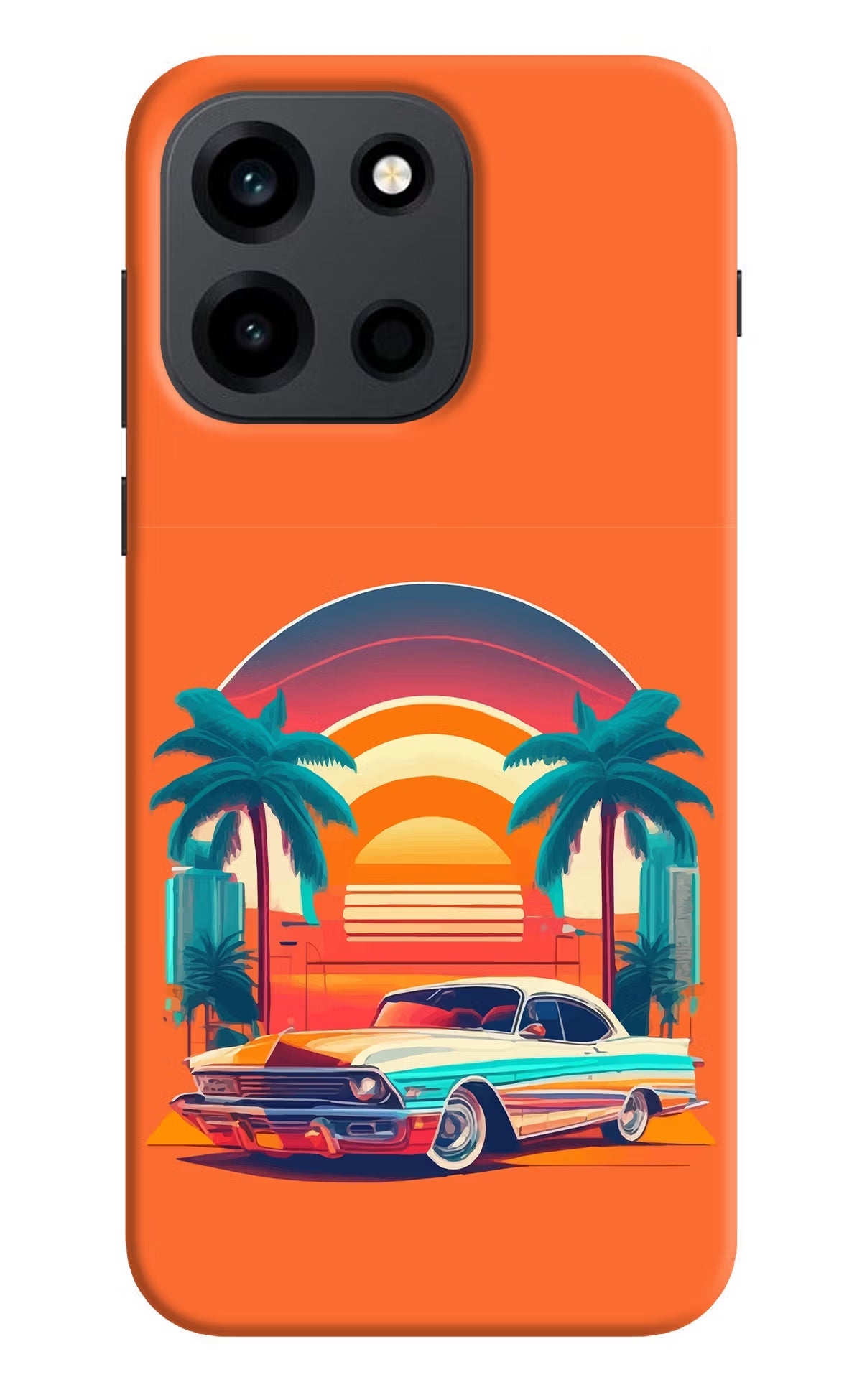 Palm Drive 80s OnePlus Nord 6 Back Cover Hard Case - Hello Swanky