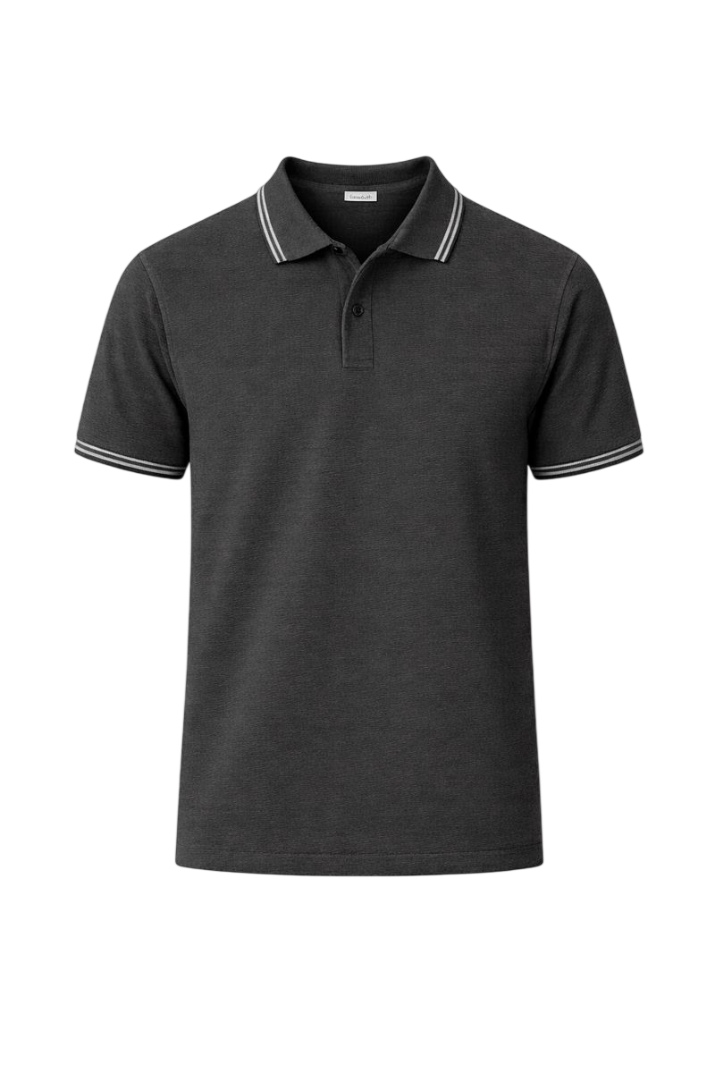 Bulk Unisex Charcoal Grey Polo T-Shirt