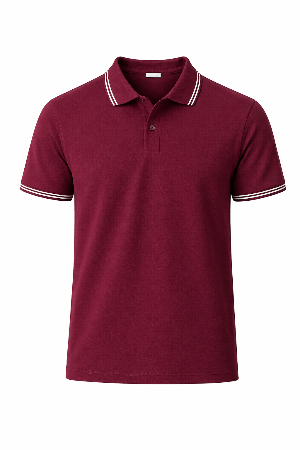 Bulk Unisex Maroon Polyester Polo T-Shirt Comfortable Wear