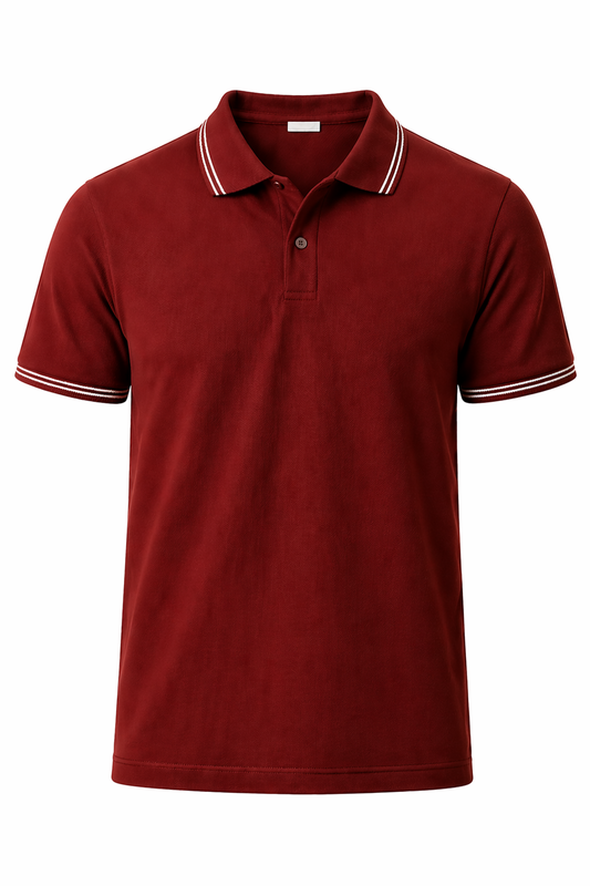 Bulk Unisex Brick Red Polyester Polo T-Shirt Soft & Durable