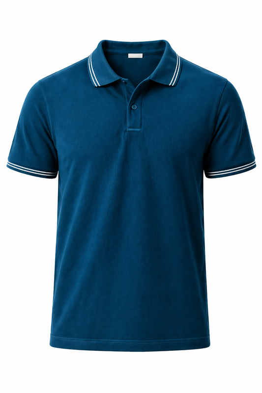 Bulk Unisex Petrol Blue Premium Polo T-shirts Comfortable