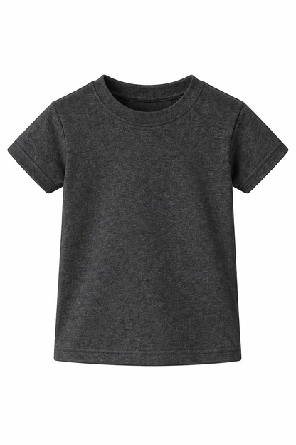 Bulk Unisex Charcoal Melange Kid's T-Shirts Durable T-shirt