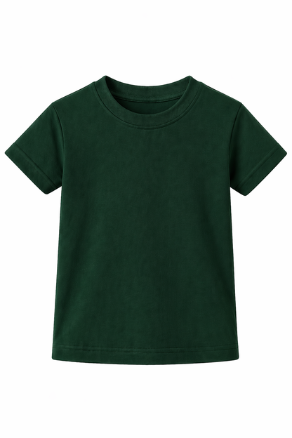 Bulk Unisex Bottle Green Kid's T-Shirts Durable T-shirt