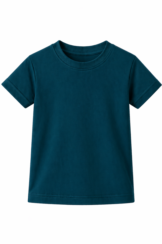 Bulk Unisex Petrol Blue Kid's T-Shirts Soft Cotton Shirt