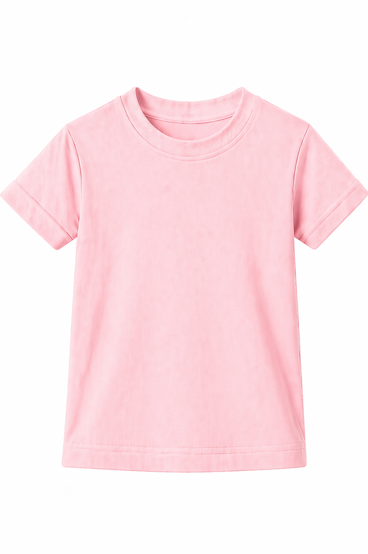 Bulk Unisex Light Baby Pink Kid's T-Shirts Soft & Durable