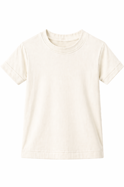 Bulk Unisex Off White Kid's T-Shirts Soft & Stylish Wear