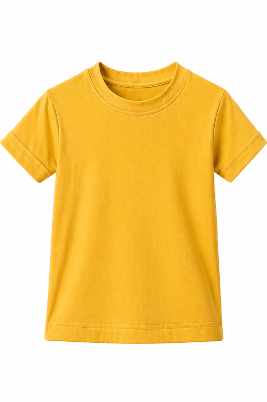 Bulk Unisex Mustard Yellow Kid's T-Shirts Soft & Stylish Wear