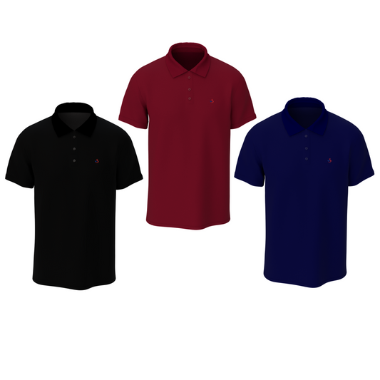 Bulk Unisex Polo T-shirts Combo of 3
