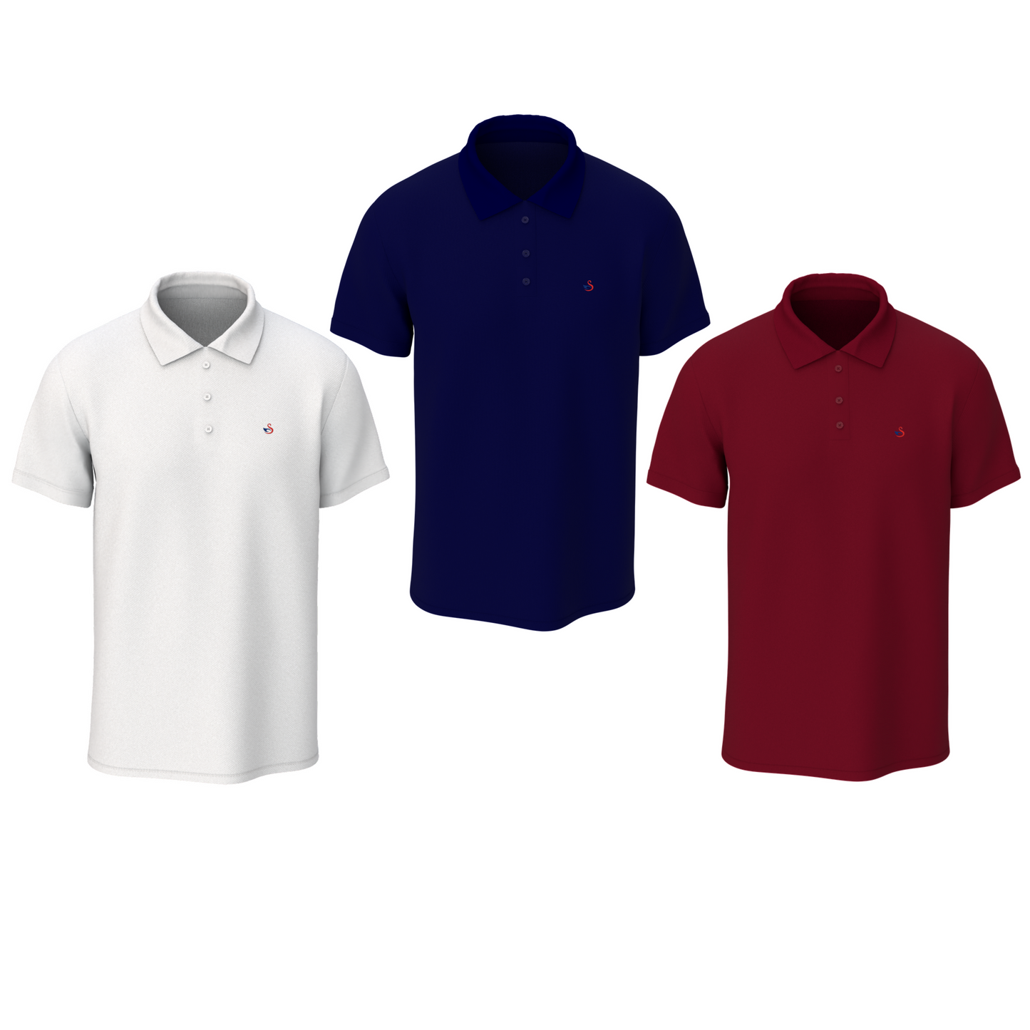 Bulk Unisex Polo T-shirts Combo of 3