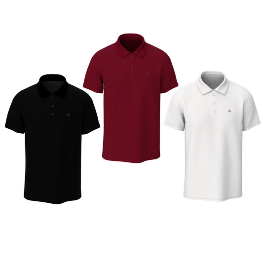Bulk Unisex Polo T-shirts Combo of 3
