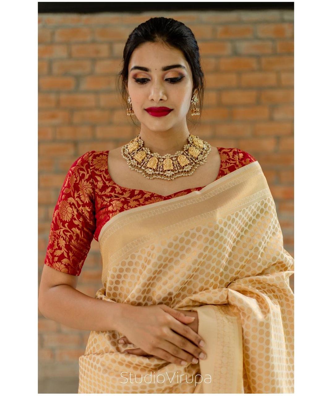 Beautiful Soft And Silky Litchi Silk Saree