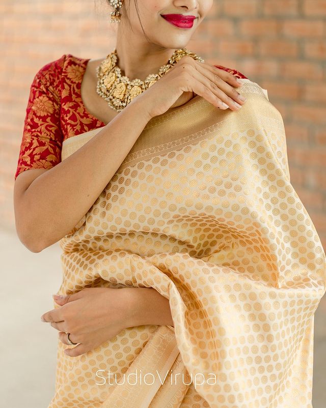 Beautiful Soft And Silky Litchi Silk Saree