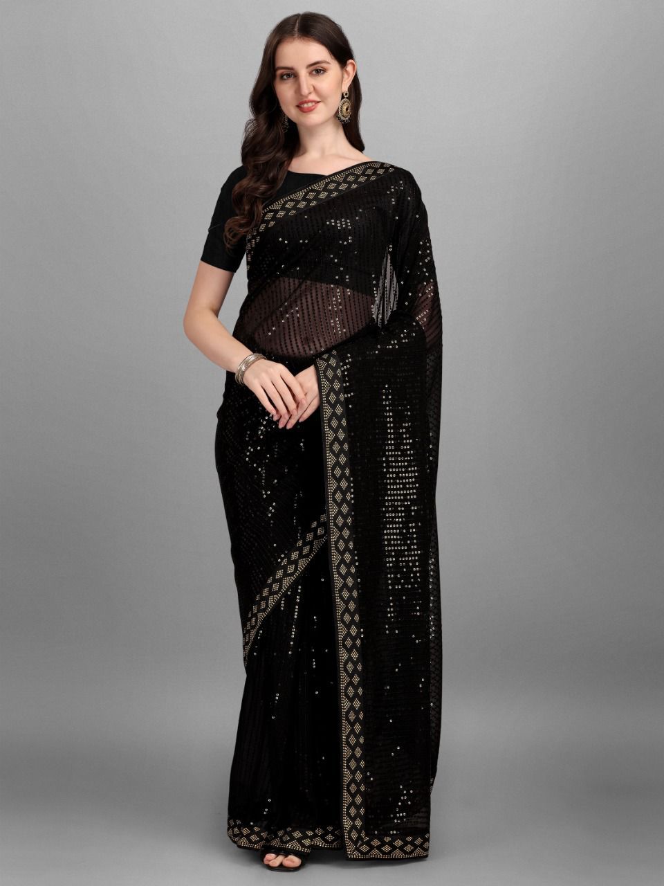 Designer Party Wear Sequence Saree