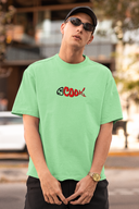 Drake Ocean Half Sleeve Saga Green Oversized T-Shirt for Men by Hello Swanky