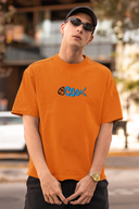 Drake Ocean Half Sleeve Orange Oversized T-Shirt for Men by Hello Swanky