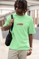 Loser Half Sleeve Saga Green Oversized T-Shirt for Men by Hello Swanky