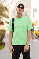 Medusa's Gaze Half Sleeve Saga Green Oversized T-Shirt for Men by Hello Swanky