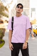 Medusa's Gaze Half Sleeve Lavender Oversized T-Shirt for Men by Hello Swanky