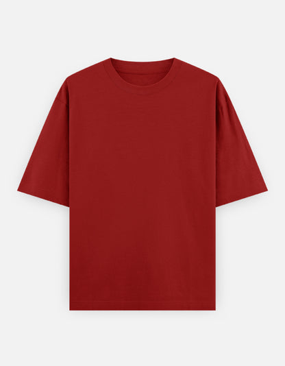 Red Bulk Unisex Round Neck Half Sleeve T-Shirt Casual Wear
