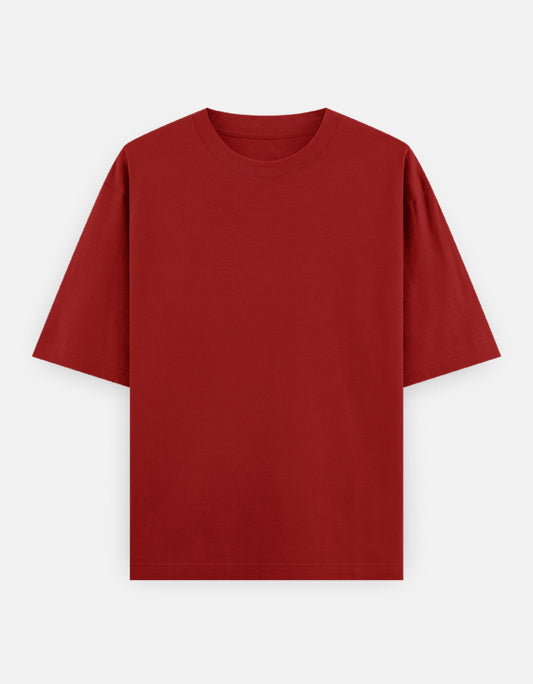 Red Bulk Unisex Round Neck Half Sleeve T-Shirt Casual Wear
