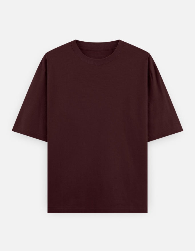 Bulk Brick Red 100% Polyester Round Neck T-Shirt Durable