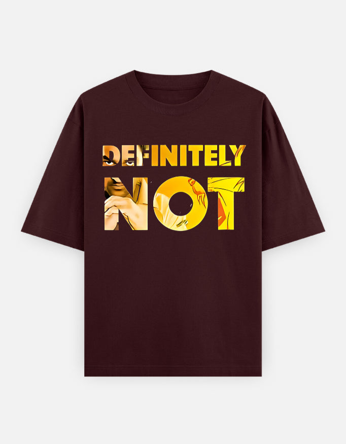 Definitely Not Oversized T-Shirts Funny Minimal Streetwear