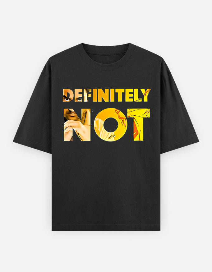 Definitely Not Oversized T-Shirts Funny Minimal Streetwear