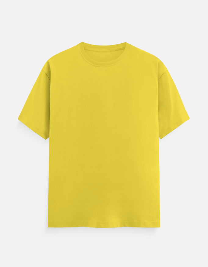 Bulk New Yellow 100% Polyester Round Neck T-Shirt Comfort