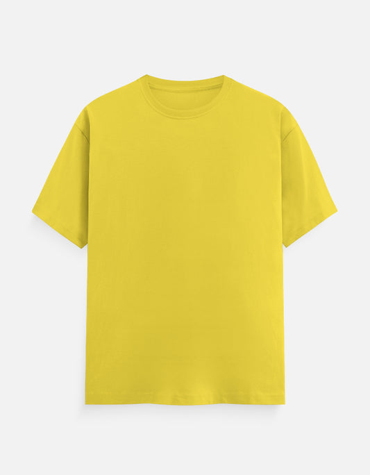 Bulk New Yellow 100% Polyester Round Neck T-Shirt Comfort