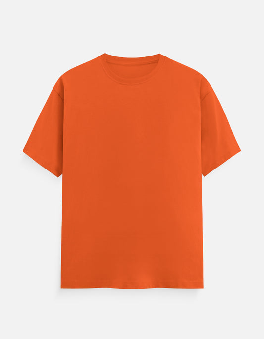 Bulk Unisex Orange Round Neck T-Shirt Premium Quality