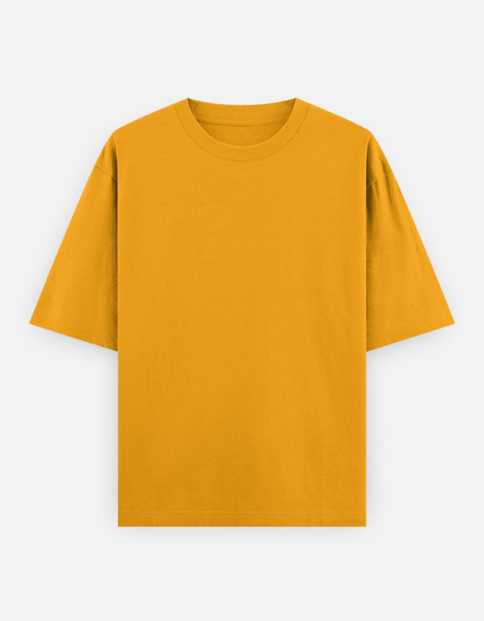 Bulk Unisex Golden Yellow Oversized T-Shirt 240 GSM Cotton