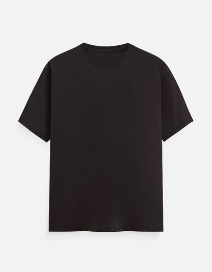 Black Bulk Unisex Round Neck Half Sleeve T-Shirt Casual Wear