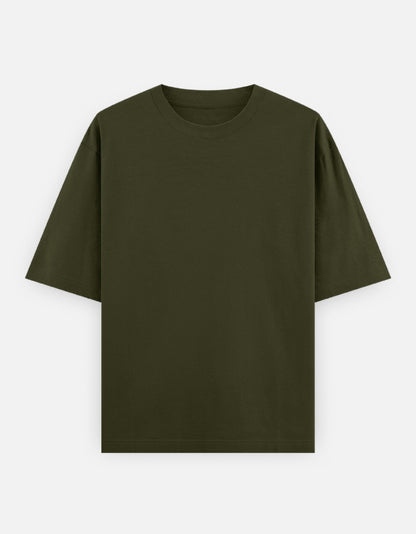 Olive Green Bulk Unisex Round Neck Half Sleeve T-Shirt