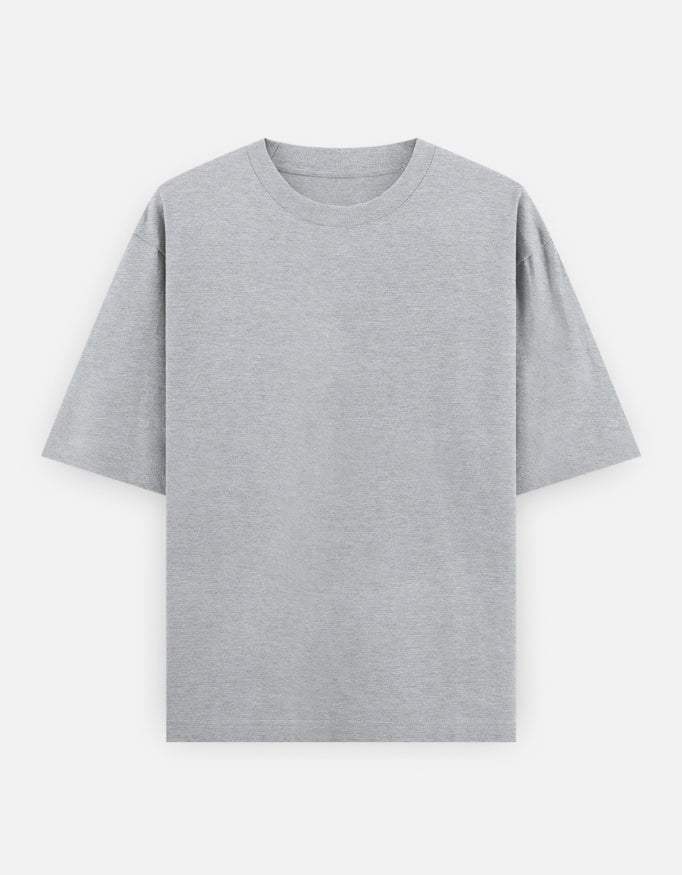 Melange Grey Bulk Unisex Round Neck Half Sleeve T-Shirt
