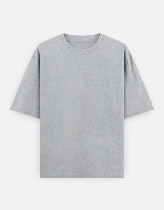 Melange Grey Bulk Unisex Round Neck Half Sleeve T-Shirt