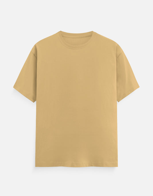 Bulk Unisex Beige Round Neck T-Shirt Premium Quality