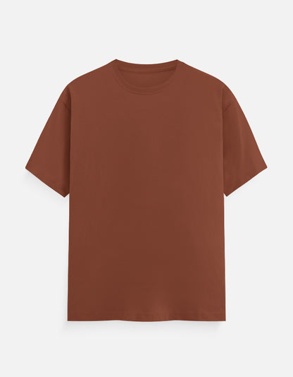 Bulk Copper 100% Polyester Round Neck T-Shirt Durable Fit