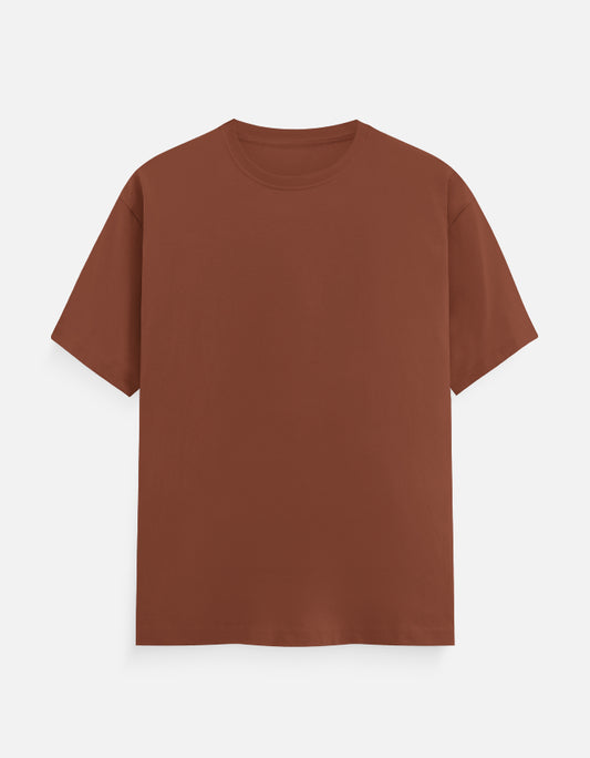 Bulk Copper 100% Polyester Round Neck T-Shirt Durable Fit