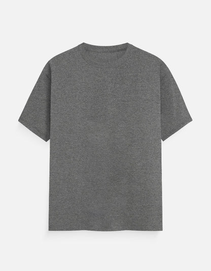 Charcoal Melange Bulk Unisex Round Neck Half Sleeve T-Shirt