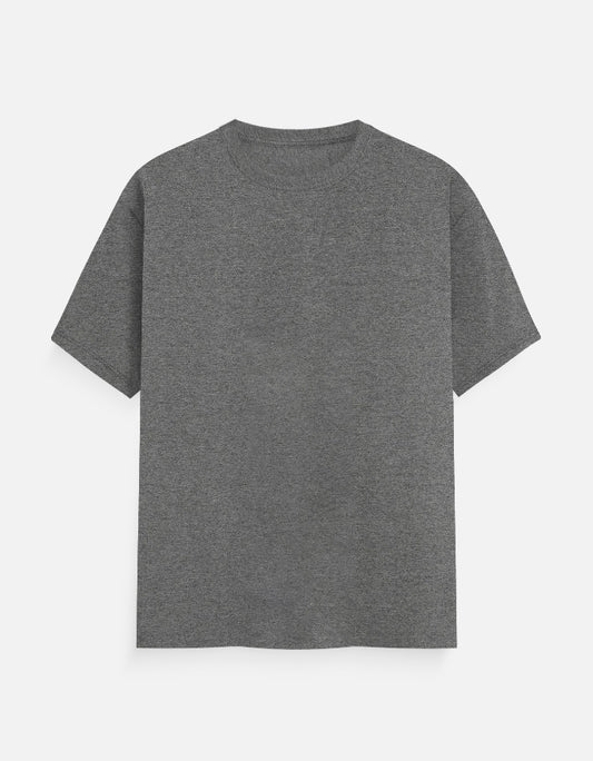 Charcoal Melange Bulk Unisex Round Neck Half Sleeve T-Shirt