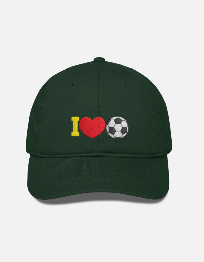 I Love Football Embroidered Design