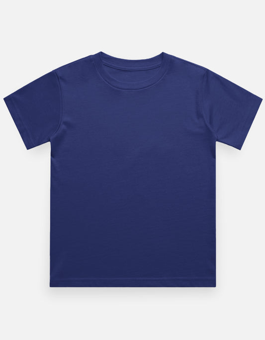 Bulk Unisex Navy Blue Kid's T-Shirts Comfortable Wear