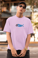 Drake Ocean Half Sleeve Lavender Oversized T-Shirt for Men by Hello Swanky