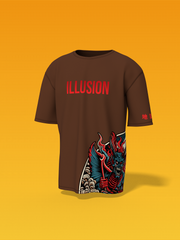 Illusion Brown Unisex Oversized Special Edition T-Shirt