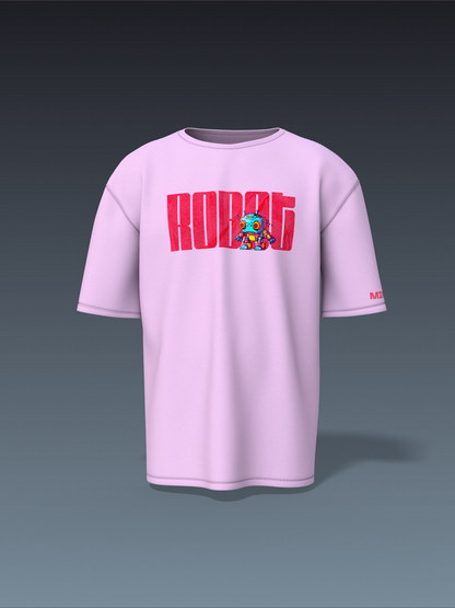 Mini Robot Lavender Unisex Oversized Special Edition T-Shirt